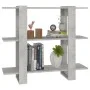 Estantería/divisor de espacios gris hormigón 100x30x87 cm de vidaXL, Librerías y estanterías - Ref: Foro24-811551, Precio: 41...
