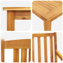 Conjunto de comedor para el jardín de 3 piezas de madera maciza de acacia by , Garden tables - Ref: Foro24-3375636, Price: 31...