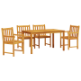 Juego de Comedor de Jardín de 5 Piezas de Madera Sólida de Acacia by , Garden tables - Ref: Foro24-3375637, Price: 540,25 €, ...