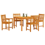 Juego de Comedor para Jardín de 5 Piezas de Madera Maciza de Acacia by , Garden tables - Ref: Foro24-3375646, Price: 481,85 €...