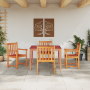 Juego de Comedor para Jardín de 5 Piezas de Madera Maciza de Acacia by , Garden tables - Ref: Foro24-3375646, Price: 481,85 €...