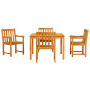 Juego de Comedor para Jardín de 5 Piezas de Madera Maciza de Acacia by , Garden tables - Ref: Foro24-3375646, Price: 481,85 €...