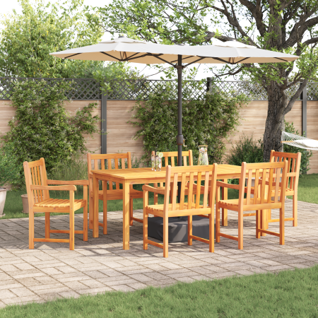 Set de Comedor de Jardín de 7 Piezas de Madera Sólida de Acacia by , Garden tables - Ref: Foro24-3375647, Price: 745,82 €, Di...