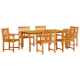 Set de Comedor de Jardín de 7 Piezas de Madera Sólida de Acacia by , Garden tables - Ref: Foro24-3375647, Price: 745,82 €, Di...