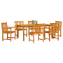 Set de Comedor de Jardín de 7 Piezas de Madera Sólida de Acacia by , Garden tables - Ref: Foro24-3375647, Price: 745,82 €, Di...