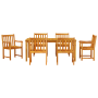 Set de Comedor de Jardín de 7 Piezas de Madera Sólida de Acacia by , Garden tables - Ref: Foro24-3375647, Price: 745,82 €, Di...