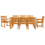 Juego de Comedor para Jardín de 9 Piezas en Madera Sólida de Acacia von , Gartentische - Ref: Foro24-3375648, Preis: 985,63 €...