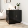 Aparador de madera contrachapada negro 80x40x75 cm de vidaXL, Aparadores - Ref: Foro24-811818, Precio: 89,71 €, Descuento: %