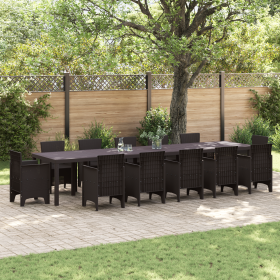 Mesa de Jardín Marrón 400x100x73 cm Polirratán de , Mesas de jardín - Ref: Foro24-3378529, Precio: 329,14 €, Descuento: %