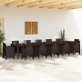 Mesa de Jardín Marrón 400x100x73 cm Polirratán de , Mesas de jardín - Ref: Foro24-3378529, Precio: 329,14 €, Descuento: %