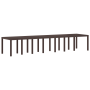 Mesa de Jardín Marrón 400x100x73 cm Polirratán de , Mesas de jardín - Ref: Foro24-3378529, Precio: 329,14 €, Descuento: %