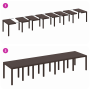 Mesa de Jardín Marrón 400x100x73 cm Polirratán de , Mesas de jardín - Ref: Foro24-3378529, Precio: 329,14 €, Descuento: %
