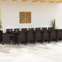 Conjunto de Comedor de Jardín de 17 Piezas con Cojines Marrón Poliratán von , Gartentische - Ref: Foro24-3378658, Preis: 910,...