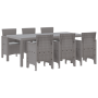 Set de Comedor de Jardín de 7 Piezas con Cojines en Gris Claro de Ratan Sintético | Foro24.es | Tu tienda online para hogar, jardín y más Foro24.es