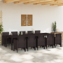 Conjunto de Comedor de Jardín de 11 Piezas Ratán Poliéster Marrón | Foro24.es | Tu tienda online para hogar, jardín y más Foro24.es