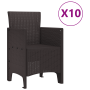 Conjunto de Comedor de Jardín de 11 Piezas Ratán Poliéster Marrón | Foro24.es | Tu tienda online para hogar, jardín y más Foro24.es