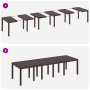 Conjunto de Comedor de Jardín de 11 Piezas Ratán Poliéster Marrón | Foro24.es | Tu tienda online para hogar, jardín y más Foro24.es
