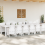 Juego de Comedor de Jardín de 13 Piezas Blanco Ratán by , Garden tables - Ref: Foro24-3378782, Price: 767,87 €, Discount: %