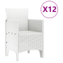 Juego de Comedor de Jardín de 13 Piezas Blanco Ratán by , Garden tables - Ref: Foro24-3378782, Price: 767,87 €, Discount: %