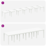 Juego de Comedor de Jardín de 13 Piezas Blanco Ratán by , Garden tables - Ref: Foro24-3378782, Price: 767,87 €, Discount: %