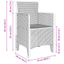 Juego de Comedor de Jardín de 13 Piezas Blanco Ratán by , Garden tables - Ref: Foro24-3378782, Price: 767,87 €, Discount: %