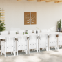 Juego de Comedor de Jardín de 15 Piezas Blanco Rattan Sintético by , Garden tables - Ref: Foro24-3378802, Price: 850,23 €, Di...