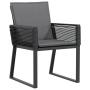 Juego de Comedor de Jardín de 9 Piezas con Cojines Ratan Negro Poliéster von , Gartentische - Ref: Foro24-3378830, Preis: 948...