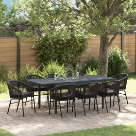 Juego de Comedor de Jardín de 10 Piezas con