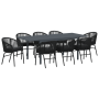 Juego de Comedor de Jardín de 10 Piezas con Cojines Negro Rattan Sintético von , Gartentische - Ref: Foro24-3378831, Preis: 1...