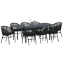Juego de Comedor de Jardín de 10 Piezas con Cojines Negro Rattan Sintético von , Gartentische - Ref: Foro24-3378831, Preis: 1...
