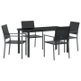 Conjunto de Comedor de Jardín de 5 Piezas en Poliratán Negro von , Gartenstühle - Ref: Foro24-3379081, Preis: 264,76 €, Rabat...