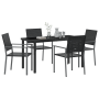 Conjunto de Comedor de Jardín de 5 Piezas en Poliratán Negro von , Gartenstühle - Ref: Foro24-3379081, Preis: 264,76 €, Rabat...
