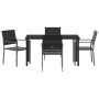Conjunto de Comedor de Jardín de 5 Piezas en Poliratán Negro von , Gartenstühle - Ref: Foro24-3379081, Preis: 264,76 €, Rabat...