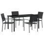 Set de Comedor de Jardín de 5 Piezas Ratané Negro | Foro24.es | Tu tienda online para hogar, jardín y más Foro24.es