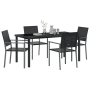 Set de Comedor de Jardín de 5 Piezas Ratané Negro | Foro24.es | Tu tienda online para hogar, jardín y más Foro24.es