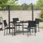 Set de Comedor de Jardín de 5 Piezas Ratané Negro | Foro24.es | Tu tienda online para hogar, jardín y más Foro24.es
