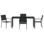Set de Comedor de Jardín de 5 Piezas Ratané Negro | Foro24.es | Tu tienda online para hogar, jardín y más Foro24.es