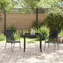 Set de Comedor Jardín de 3 Piezas Negro Textileno y Acero de , Sillas de jardín - Ref: Foro24-3379135, Precio: 138,91 €, Desc...