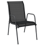 Set de Comedor Jardín de 3 Piezas Negro Textileno y Acero de , Sillas de jardín - Ref: Foro24-3379135, Precio: 138,91 €, Desc...