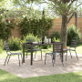 Juego de comedor de jardín de 5 piezas en acero gris oscuro by , Garden chairs - Ref: Foro24-3379298, Price: 293,65 €, Discou...