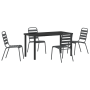 Juego de comedor de jardín de 5 piezas en acero gris oscuro by , Garden chairs - Ref: Foro24-3379298, Price: 293,65 €, Discou...