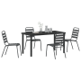 Juego de comedor de jardín de 5 piezas en acero gris oscuro by , Garden chairs - Ref: Foro24-3379298, Price: 293,65 €, Discou...