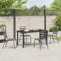 Juego de comedor de jardín de 5 piezas en acero gris oscuro by , Garden chairs - Ref: Foro24-3379298, Price: 293,65 €, Discou...