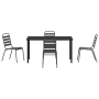 Juego de comedor de jardín de 5 piezas en acero gris oscuro by , Garden chairs - Ref: Foro24-3379298, Price: 293,65 €, Discou...