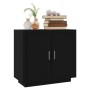 Aparador de madera contrachapada negro 80x40x75 cm de vidaXL, Aparadores - Ref: Foro24-811818, Precio: 89,71 €, Descuento: %