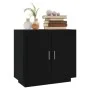 Aparador de madera contrachapada negro 80x40x75 cm de vidaXL, Aparadores - Ref: Foro24-811818, Precio: 88,17 €, Descuento: %