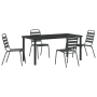 Set de comedor de jardín de 5 piezas en acero gris oscuro by , Garden chairs - Ref: Foro24-3379299, Price: 302,09 €, Discount: %