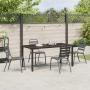 Set de comedor de jardín de 5 piezas en acero gris oscuro by , Garden chairs - Ref: Foro24-3379299, Price: 302,09 €, Discount: %