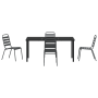 Set de comedor de jardín de 5 piezas en acero gris oscuro by , Garden chairs - Ref: Foro24-3379299, Price: 302,09 €, Discount: %