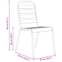 Set de comedor de jardín de 5 piezas en acero gris oscuro by , Garden chairs - Ref: Foro24-3379299, Price: 302,09 €, Discount: %